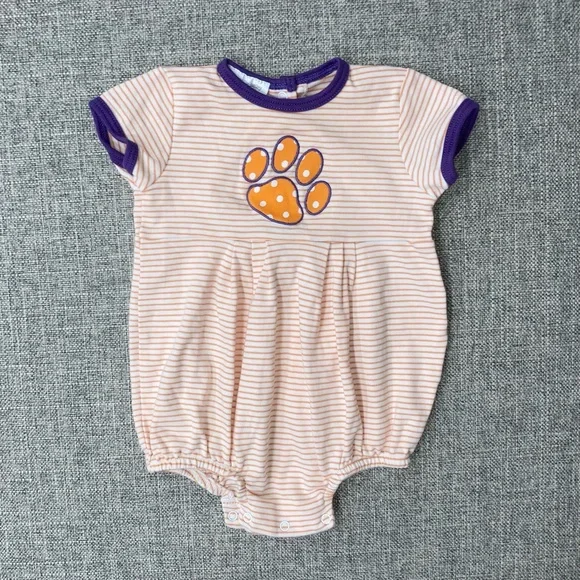 Magnolia Baby 6m striped orange and purple bubble VGUC - Picture 1 of 1